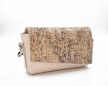 Încărcați imaginea în vizualizatorul Galeriei, bag with snake print panel on a white background