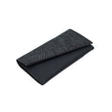 Kép betöltése a galériamegjelenítőbe: Portofel piele minimalist negru, portofel piele dama deschis, portofel din piele texturat, compartimente pentru carduri si bancnote